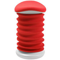 BÜROHOCKER Rot, Weiß  - Rot/Weiß, Design, Kunststoff/Textil (37,5/53-64/36cm) - Topstar