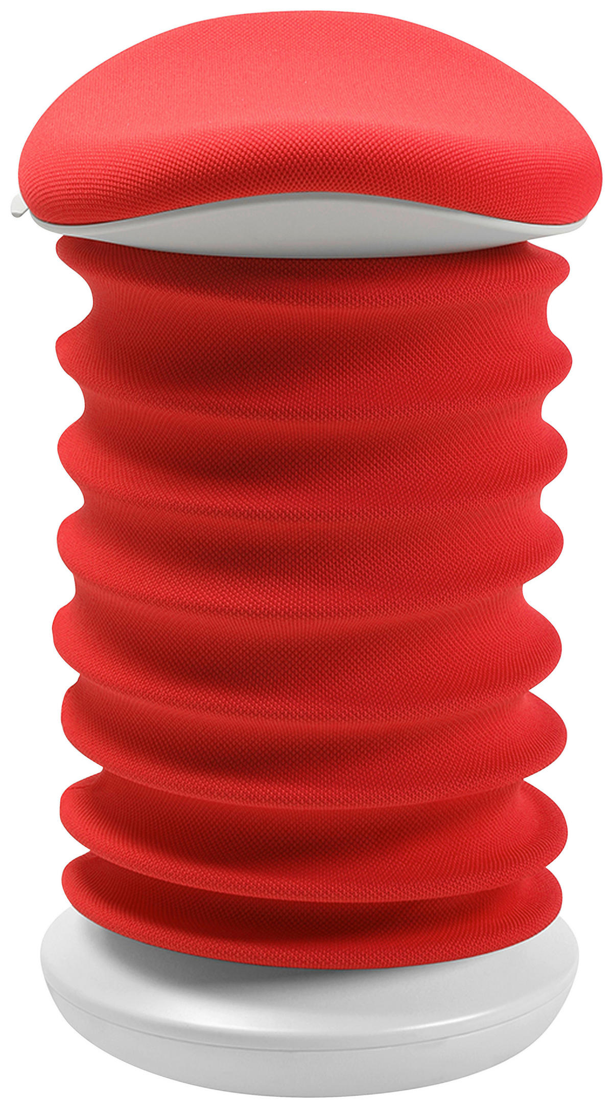 BÜROHOCKER Rot, Weiß  - Rot/Weiß, Design, Kunststoff/Textil (37,5/53-64/36cm) - Topstar