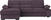 ECKSOFA Violett Webstoff  - Dunkelbraun/Violett, KONVENTIONELL, Kunststoff/Textil (166/258cm) - Cantus