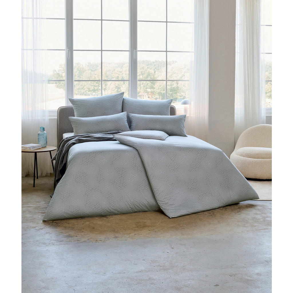 Thumbnail - Estella Bettwäsche Pippa, Grau, Textil, Graphik, 155x220 cm, Oeko-Tex® Standard 100, atmungsaktiv, hautfreundlich, weich...