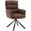 ARMLEHNSTUHL  in Cord  - Schwarz/Braun, KONVENTIONELL, Textil/Metall (58/94/67cm) - Boxxx