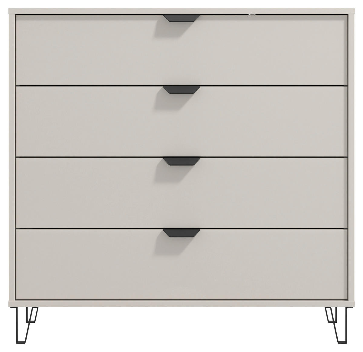 KOMODA, kašmírová, 93/90/40 cm - kašmírová, Konventionell, kompozitné drevo/sklo (93/90/40cm) - Xora