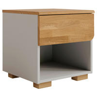 NACHTKÄSTCHEN in massiv Eiche Grau, Eichefarben  - Eichefarben/Grau, KONVENTIONELL, Holz/Holzwerkstoff (45/46/45cm) - Cantus
