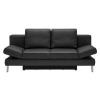 SCHLAFSOFA in Echtleder  - Chromfarben, Design, Leder/Metall (200/85/90cm) - Novel