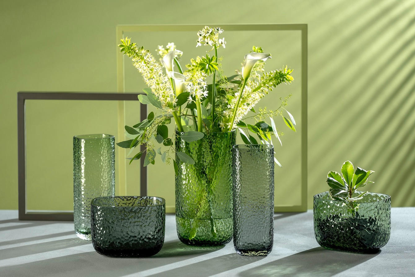 VASE 13 cm  - Grau, Basics, Glas (18/13/14,3cm) - Leonardo