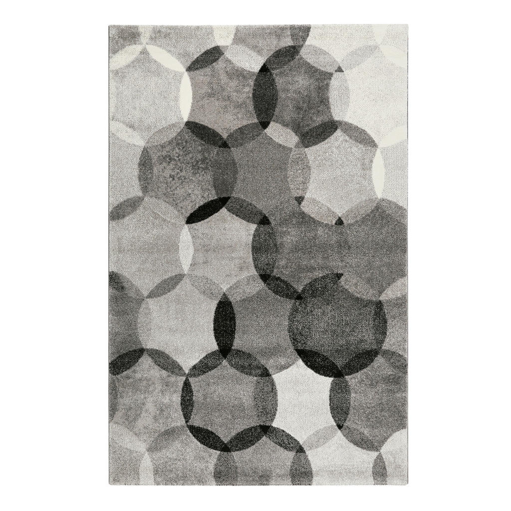 Webteppich Silber/grau Graphik Modernina 133x200 Cm