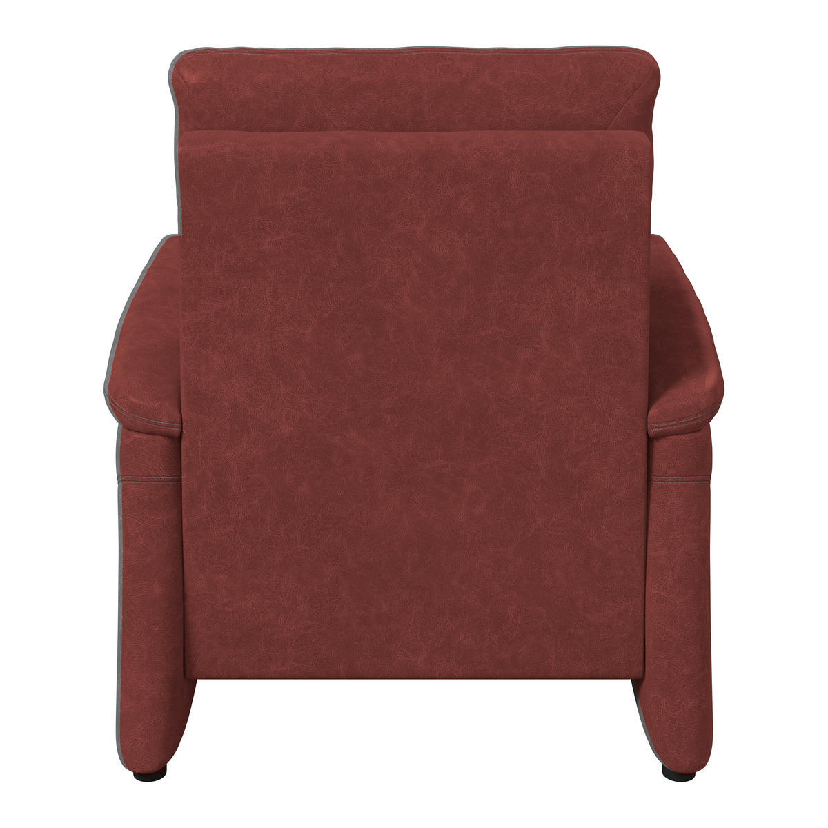 SESSEL Mikrofaser Rotbraun  - Rotbraun/Schwarz, Konventionell, Kunststoff/Textil (104/98/91cm) - Elegando