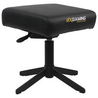 BÜROHOCKER Schwarz  - Schwarz, Design, Textil/Metall (44/44-56/36cm) - BX Gaming