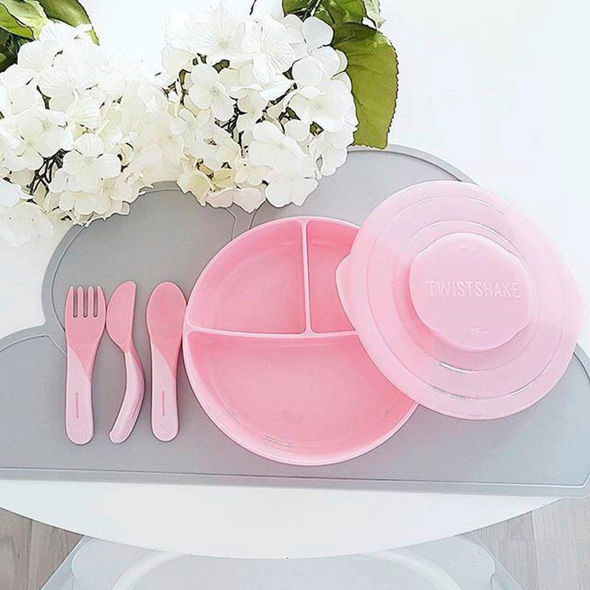 KINDERBESTECK 3-teilig  - Pink, Basics, Kunststoff (20,7cm) - Twistshake