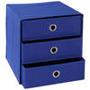 FALTBOX - Blau/Silberfarben, Design, Karton/Textil (32/32/31,5cm) - Carryhome