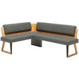 ECKBANK 165/215 cm  in Hellgrau, Wildeiche  - Wildeiche/Hellgrau, Design, Holz/Textil (165/215cm) - Venda