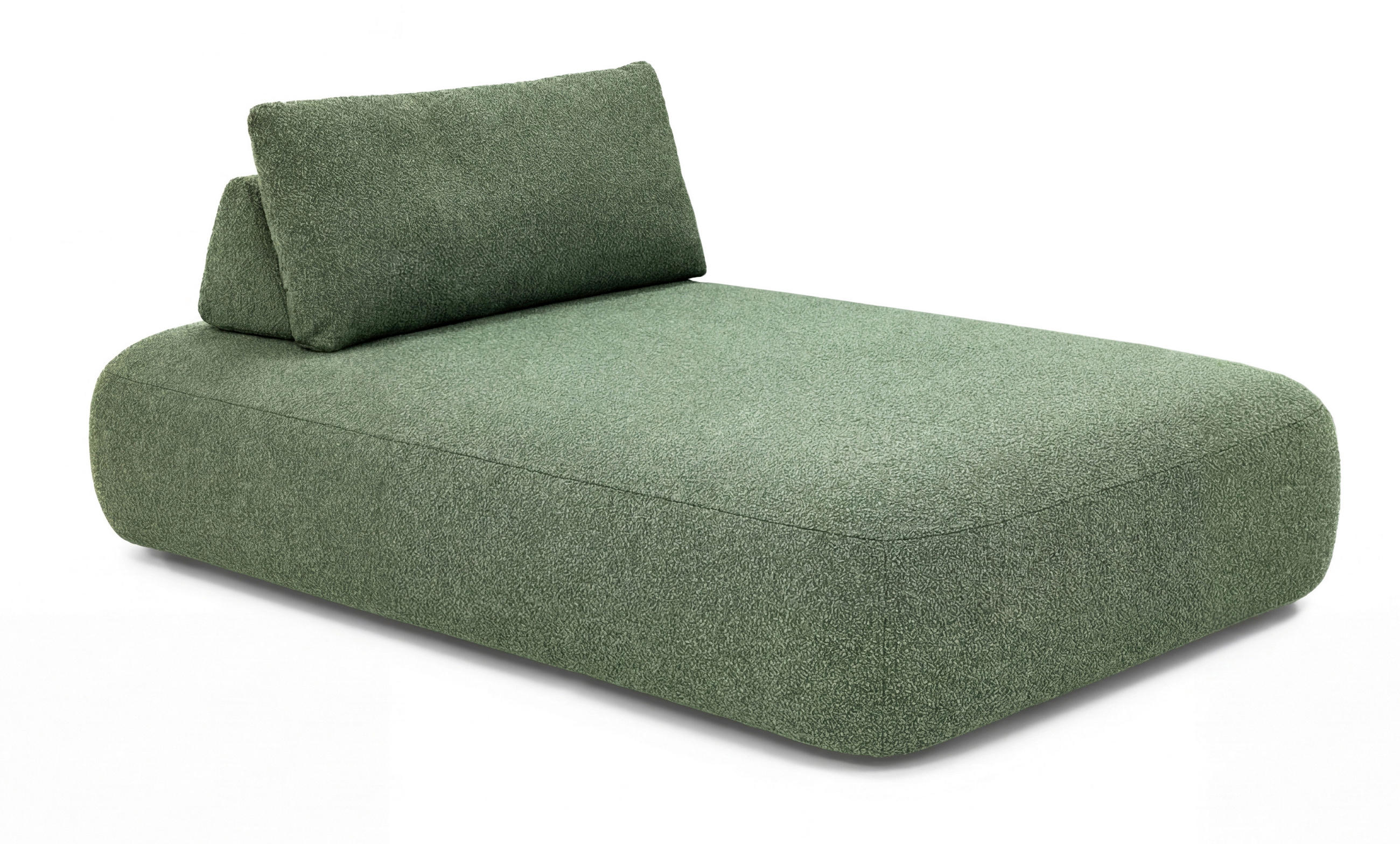 RÉCAMIERE Chilliano in Struktur Grün  - Schwarz/Grün, Design, Kunststoff/Textil (125/77/200cm) - Chilliano