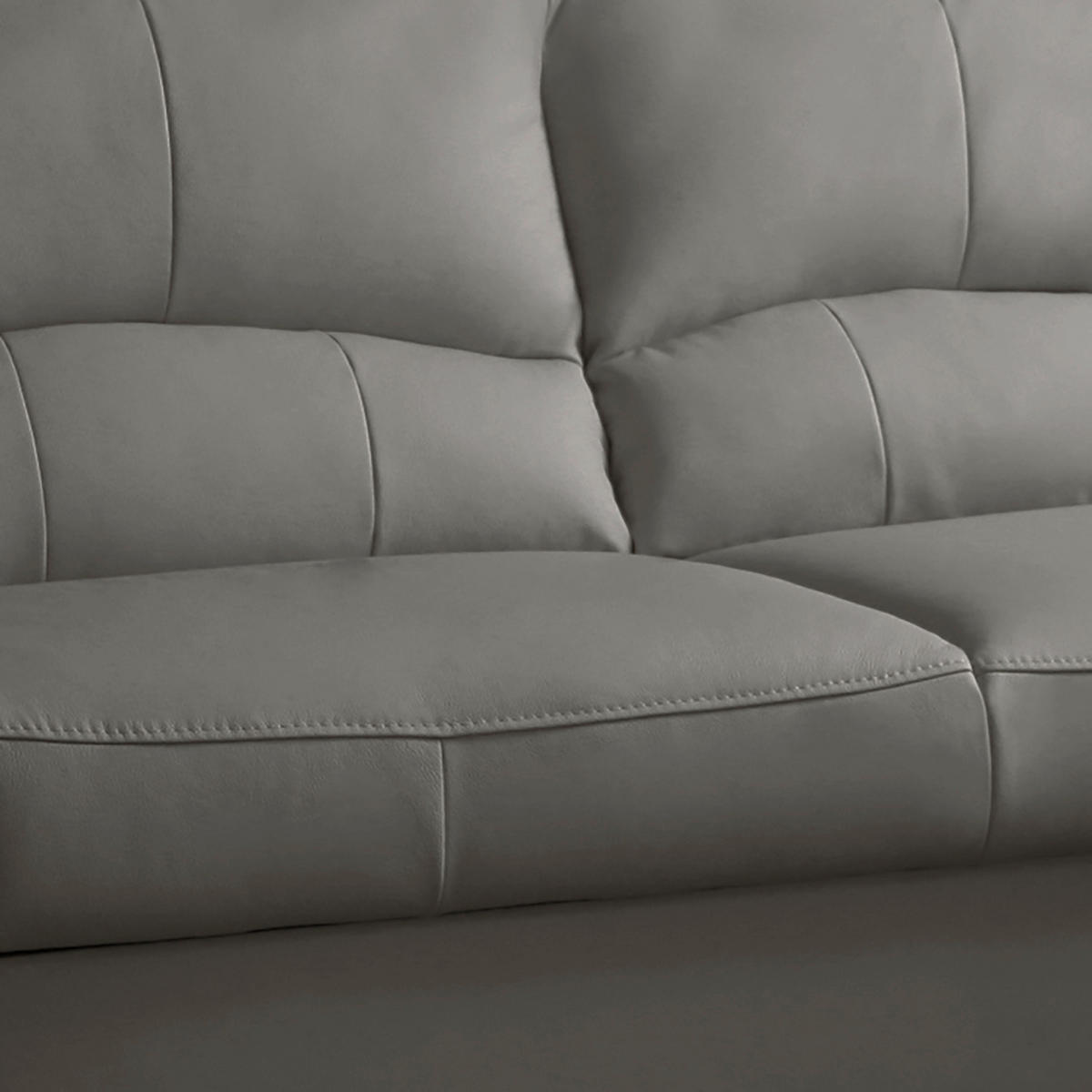 ECKSOFA 227/168 cm TILO in Lederlook Grau Bettkasten  227/168 cm  - Schwarz/Grau, Design, Kunststoff/Textil (227/168cm) - Livetastic