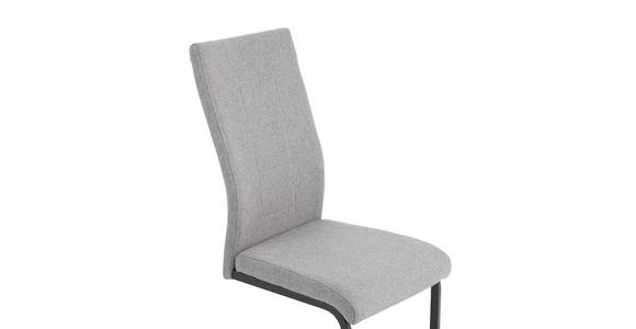 SCHWINGSTUHL in Eisen Flachgewebe - Schwarz/Grau, Design, Textil/Metall (44/100/59cm) - Carryhome