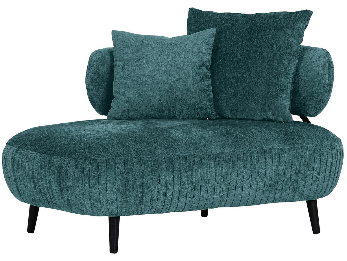 RECAMIERE i chenille turkos  - turkos/svart, Design, trä/textil (170/85/110cm) - MID.YOU