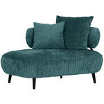 RÉCAMIERE Belisa in Chenille Türkis  - Türkis/Schwarz, Design, Holz/Textil (170/85/110cm) - Landscape