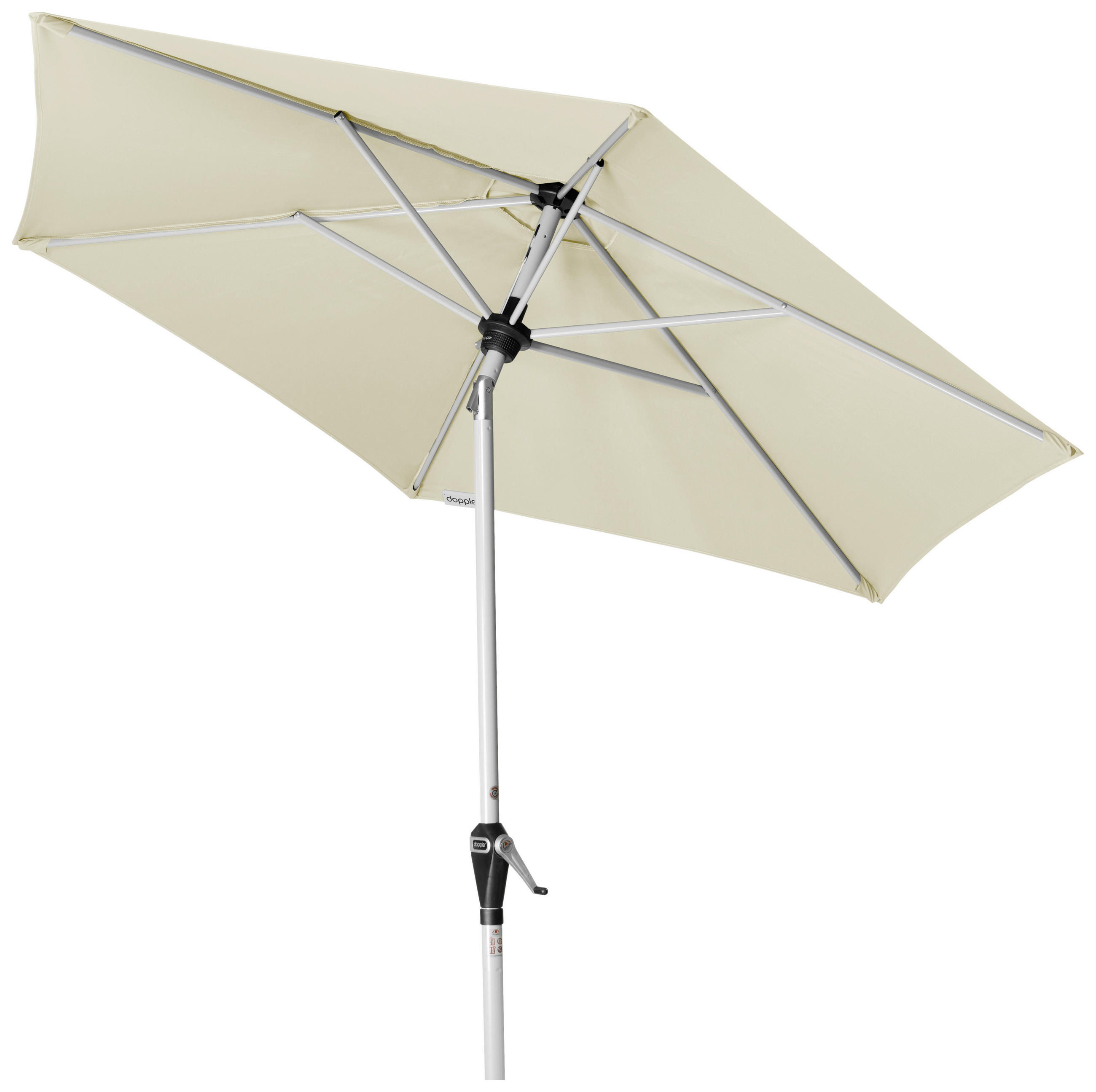 SONNENSCHIRM 210 cm Naturfarben  - Silberfarben/Naturfarben, Basics, Textil/Metall (210/210cm) - Doppler