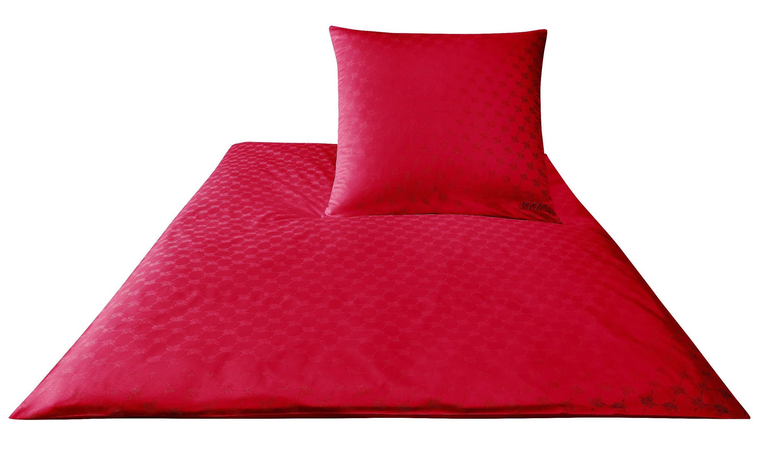 BETTWÄSCHE Cornflower Jacquard 200/200 cm  - Rot, Basics, Textil (200/200cm) - Joop!