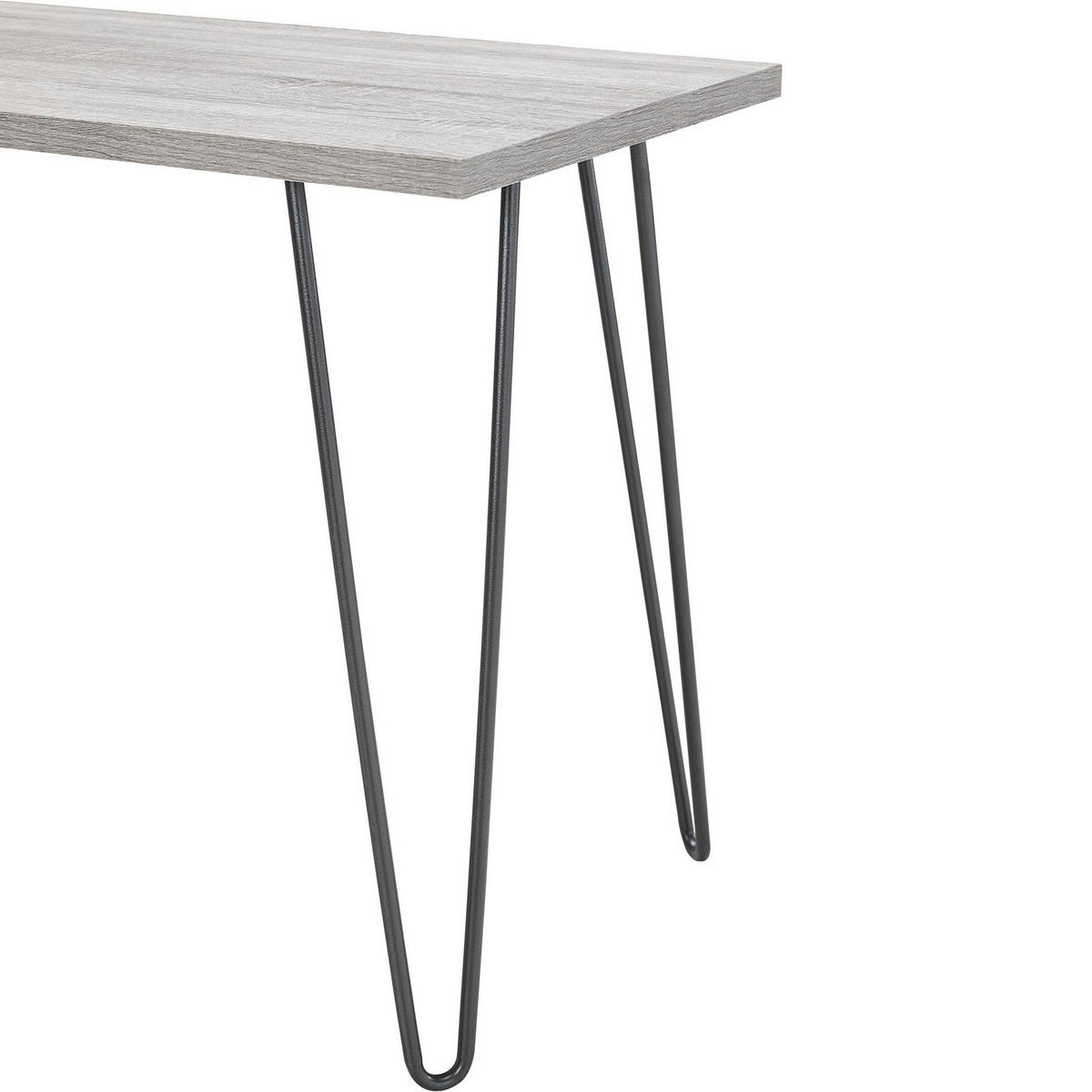 ESSTISCH in Metall, Holzwerkstoff 100/49/70 cm  - Grau, Design, Holzwerkstoff/Metall (100/49/70cm) - MID.YOU