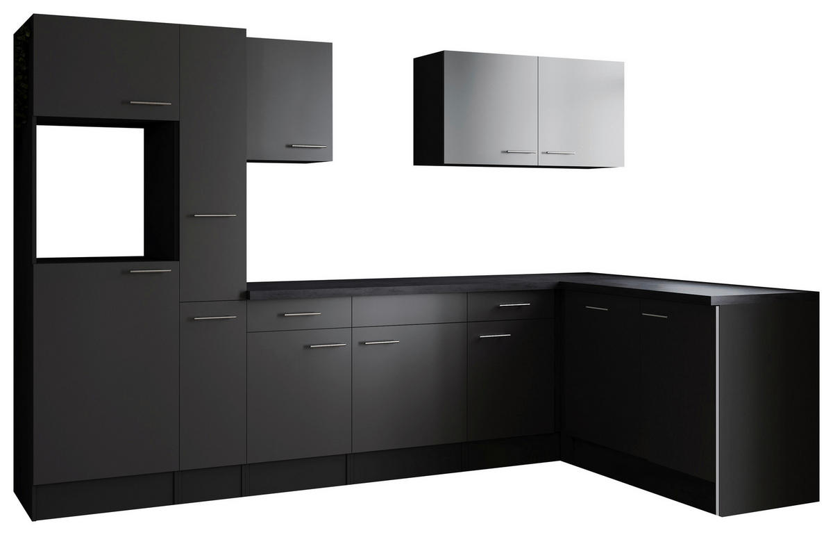 ECKKÜCHE 310/172 cm  in Grau  - Silberfarben/Grau, Design, Holzwerkstoff/Metall (310/172cm) - Respekta