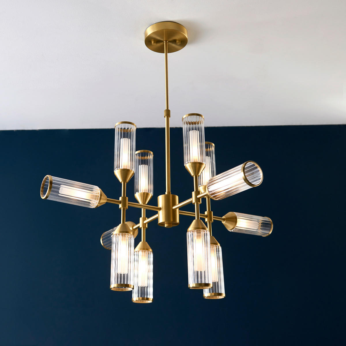 DECKENLEUCHTE    73.5/82/73.5 cm  - Messingfarben, KONVENTIONELL, Glas (73.5/82/73.5cm) - ENDON