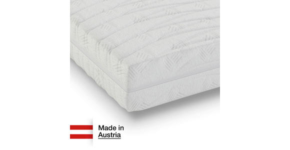 KALTSCHAUMMATRATZE 80/200 cm Höhe ca. 21 cm  - Weiß, Basics, Textil (80/200cm) - Sleeptex