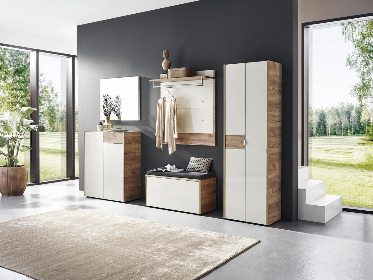 WANDSPIEGEL 91/71/3 cm    - Eichefarben, Design, Glas/Holzwerkstoff (91/71/3cm) - Voleo