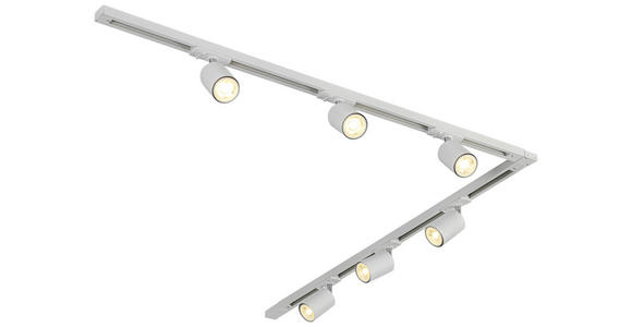 SCHIENENSYSTEM - Chromfarben/Weiß, Trend, Kunststoff/Metall (110/104/14cm) - Novel