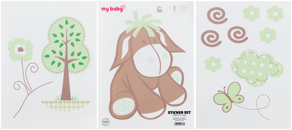 NALJEPNICA DEKORATIVNA          - bijela/zelena, Basics, plastika - My Baby Lou