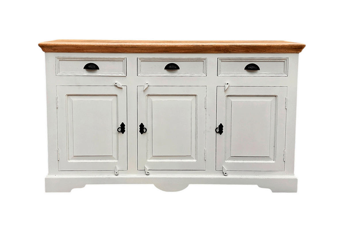 SIDEBOARD  150/90/40 cm 3 Schublade(n)  - Schwarz/Weiß, KONVENTIONELL, Holz/Holzwerkstoff (150/90/40cm) - MID.YOU