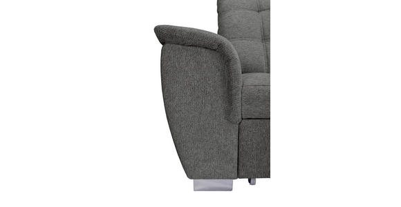 ECKSOFA Graubraun Chenille Bettkasten, Schlaffunktion, Rücken echt, Kopfteilverstellung, Liegefläche im Originalstoff  - Chromfarben/Graubraun, KONVENTIONELL, Kunststoff/Textil (260/205cm) - Carryhome