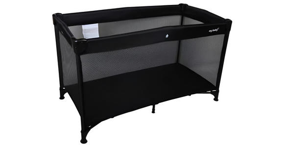 REISEBETT   - Schwarz, Basics, Kunststoff/Textil (120/60/74cm) - My Baby Lou