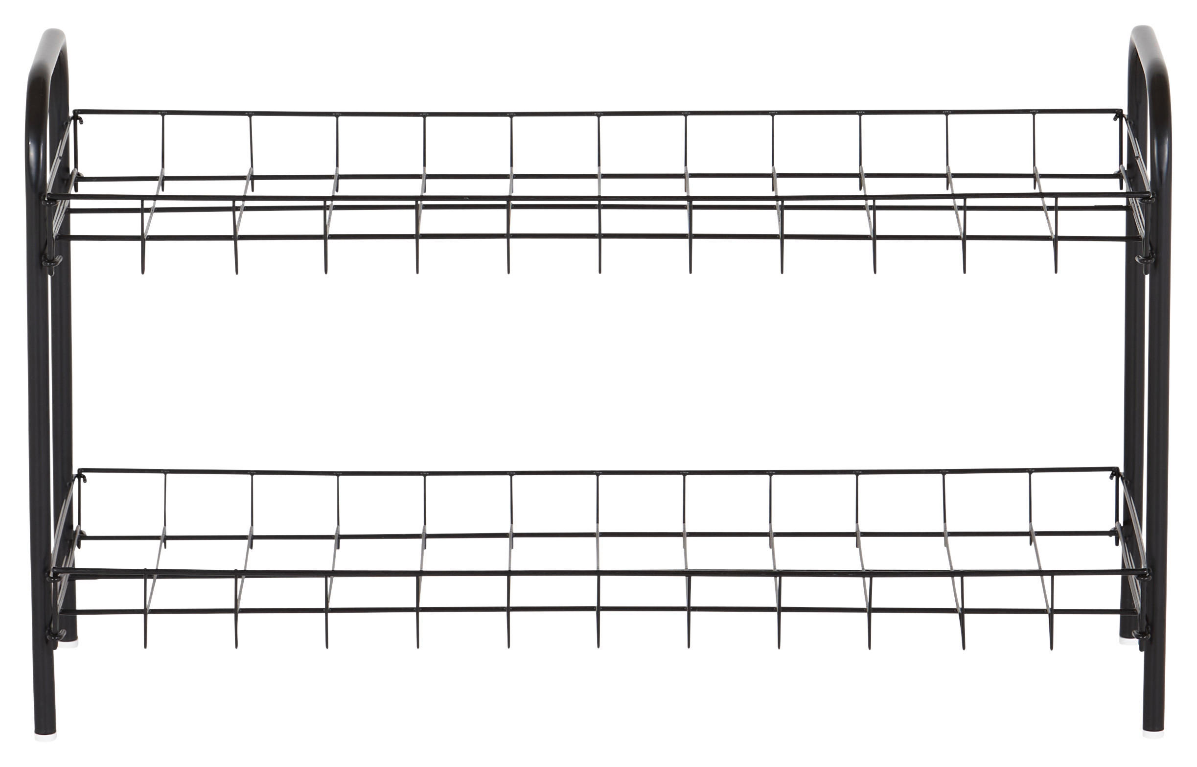 Schuhregal Sprinter 2 Ablagen 6 Paar Schwarz H: 37 cm