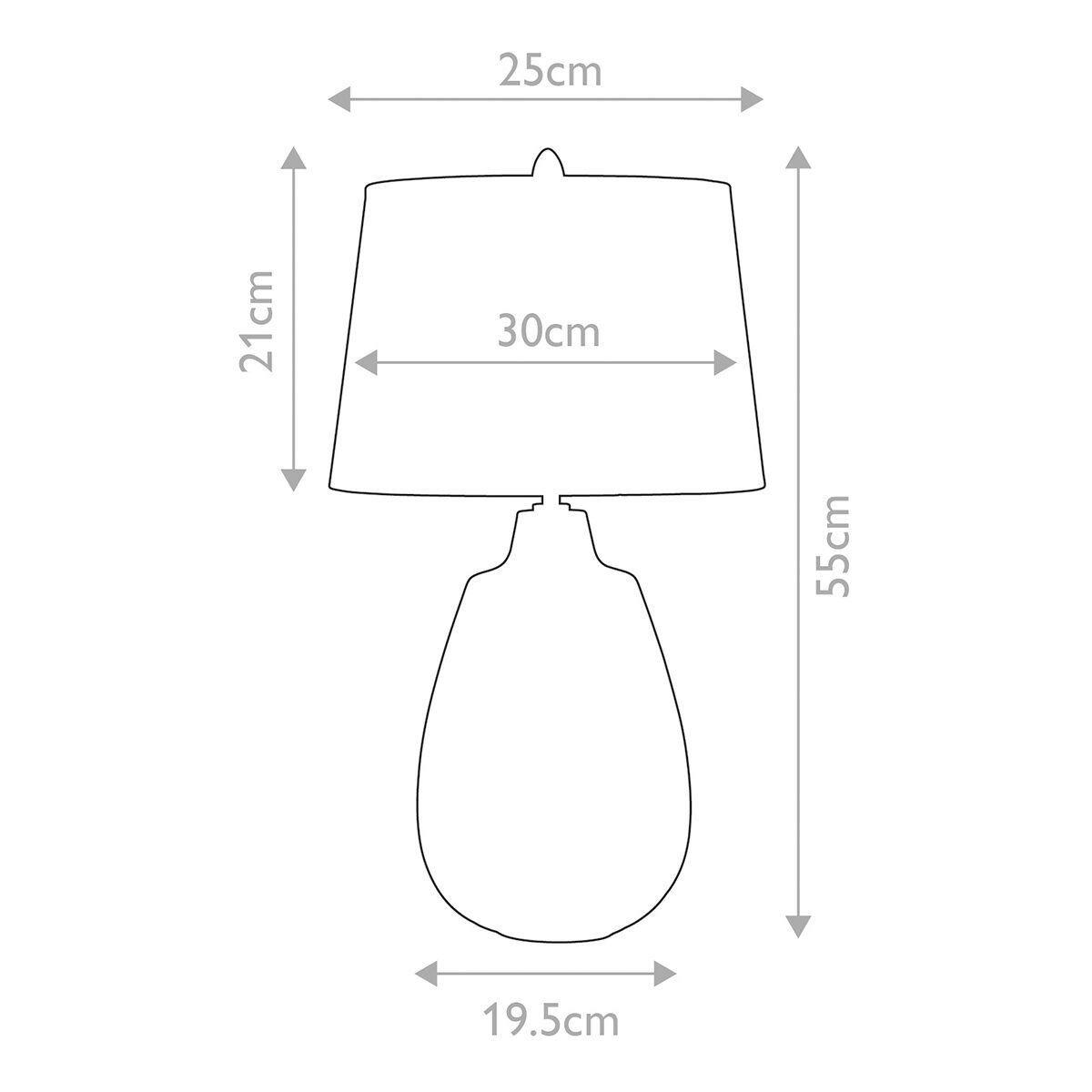 STOLNÁ LAMPA, E27, 55/30 cm  - číra/bronzová, Konventionell, textil/keramika (55/30cm) - Elstead Lighting