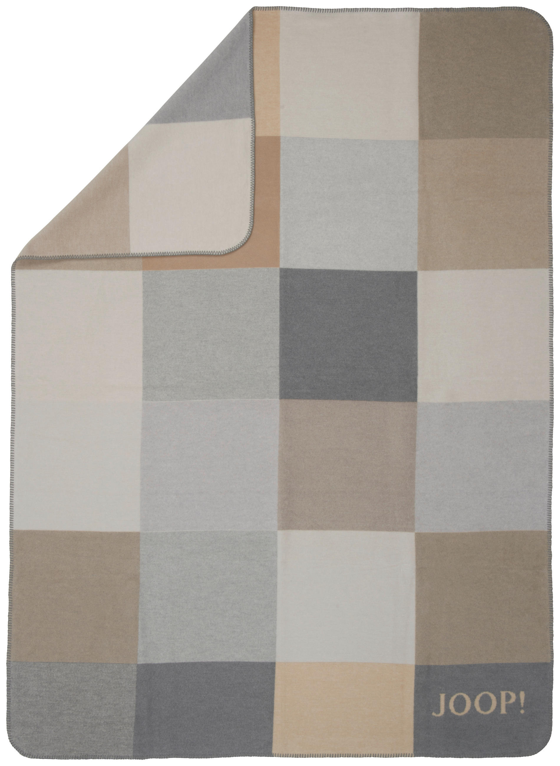 DOMÁCA DEKA, bavlna, 150/200 cm - piesková/svetlosivá, Design, textil (150/200cm) - Joop!