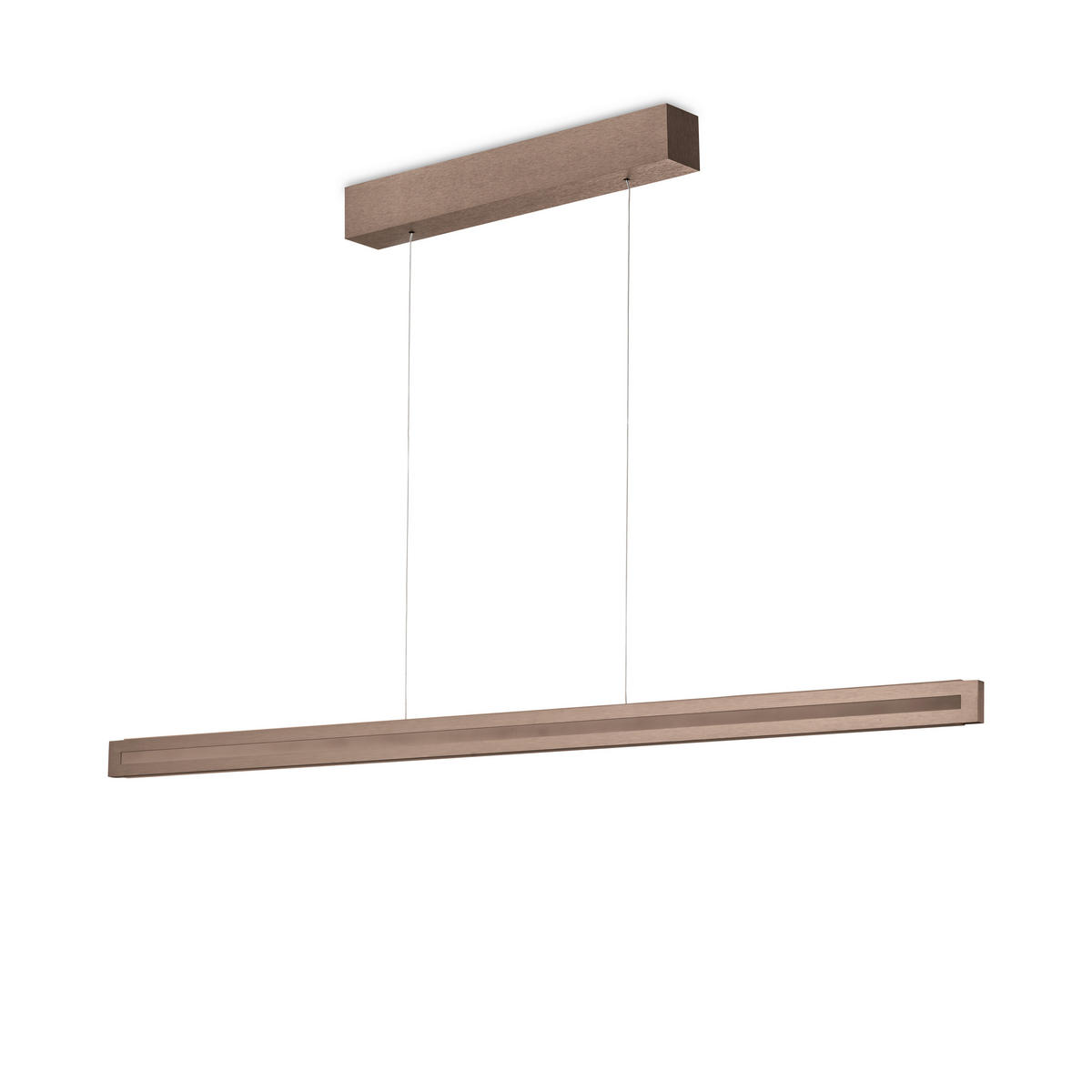 LED-HÄNGELEUCHTE Aera 118/180/4,5 cm  - Bronzefarben, Design, Metall (118/180/4,5cm) - Grossmann