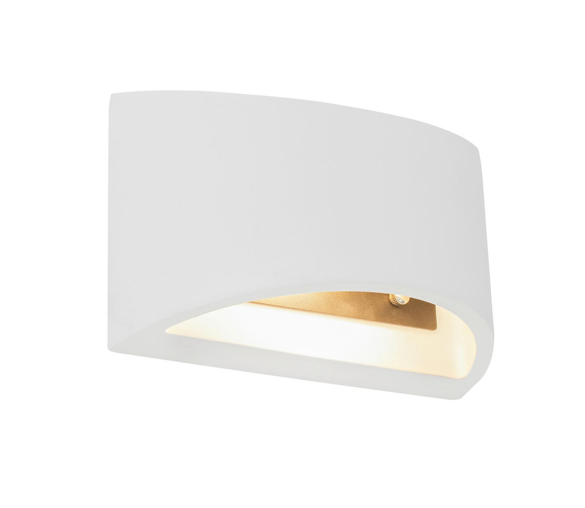 WANDLEUCHTE - Weiss, Design, Naturmaterialien (20/8,8/12cm) - Globo