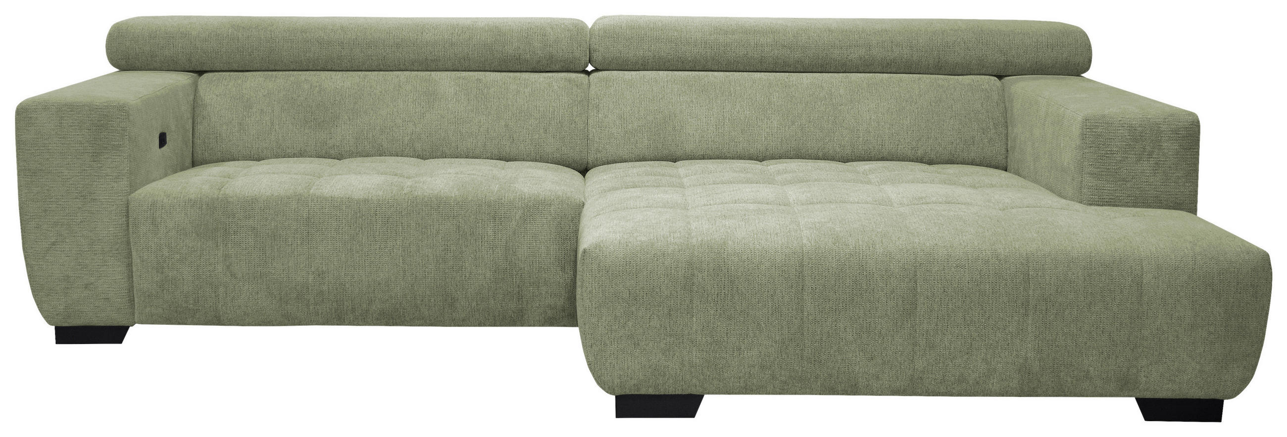 ROHOVÁ SEDAČKA, textil, olivově zelená - černá/olivově zelená, Konvenční, kov/textil (279/182cm) - Xora