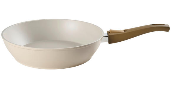 BRATPFANNE Keramikbeschichtung - Creme/Braun, Basics, Kunststoff/Metall (28/7cm) - Homeware Profession.