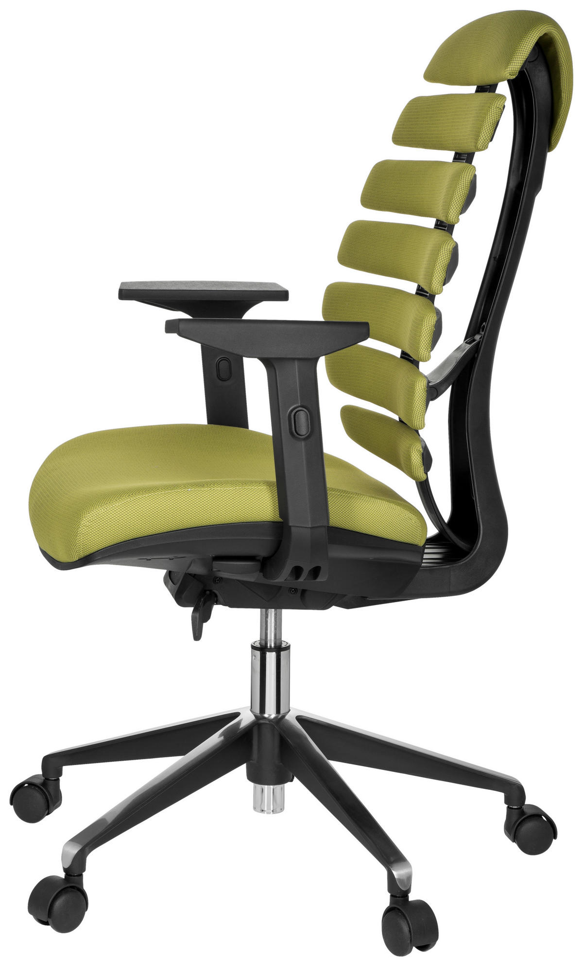 OTOČNÁ ŽIDLE, plochá tkanina, zelená, černá - černá/zelená, Moderní, kov/textil (65/115/50cm) - MID.YOU