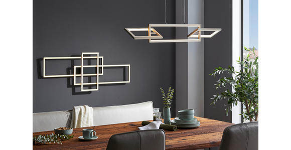 LED-HÄNGELEUCHTE 100 cm - Nickelfarben, Design, Kunststoff/Metall (100cm) - Ambiente