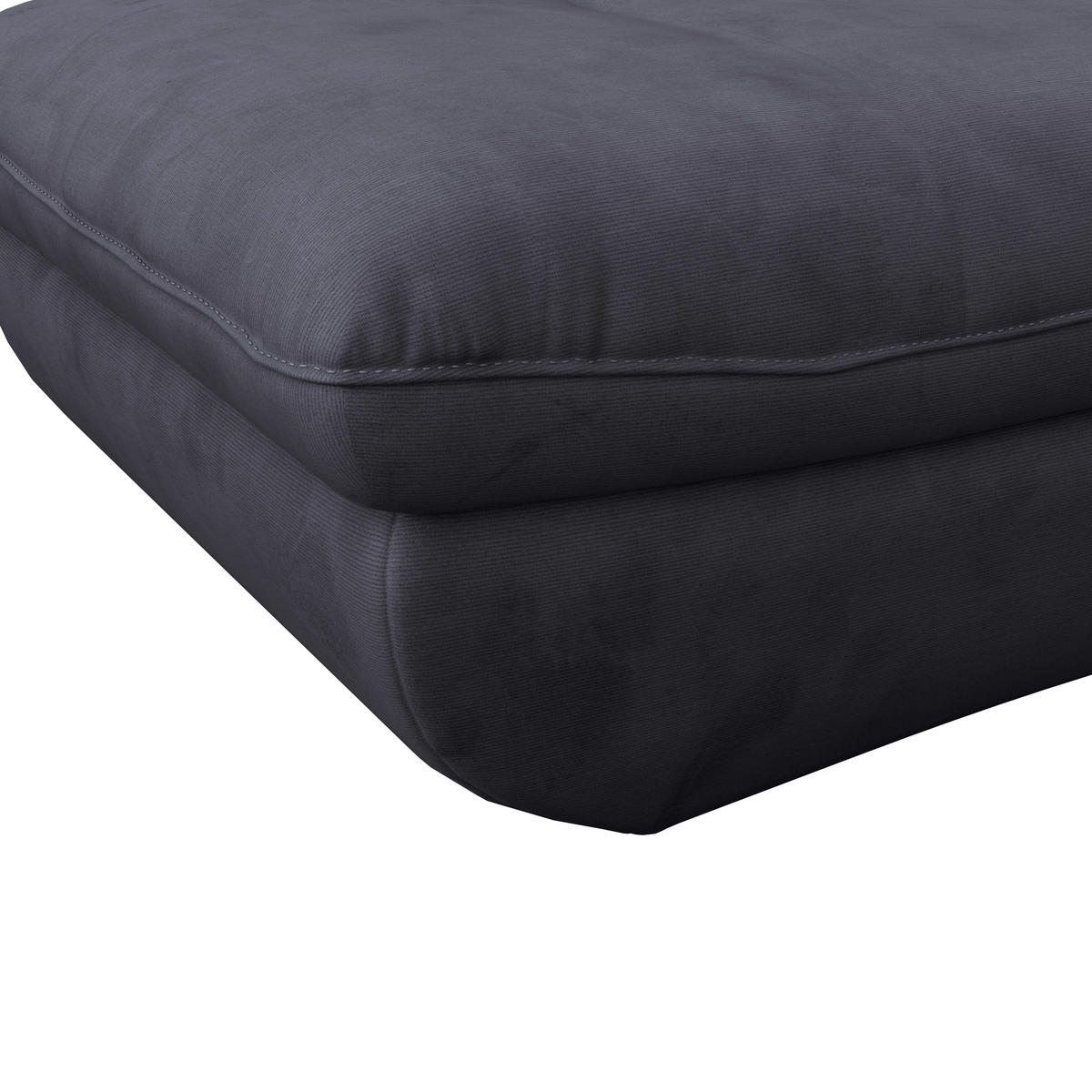 HOCKER in Textil Dunkelblau  - Schwarz/Dunkelblau, Modern, Kunststoff/Textil (107/75cm) - MID.YOU