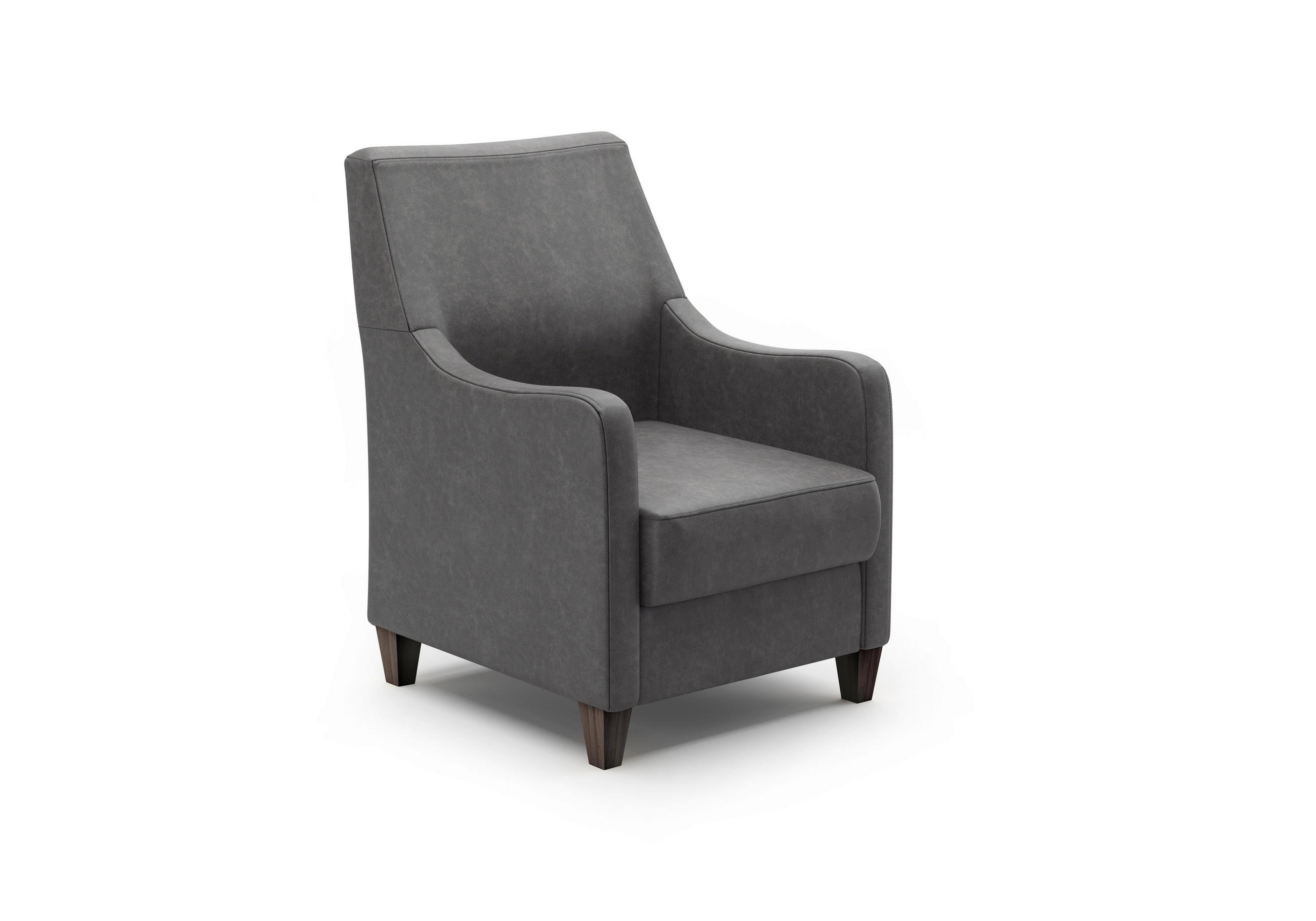 SESSEL in Mikrofaser Anthrazit  - Wengefarben/Anthrazit, Konventionell, Holz/Textil (70/93/75cm) - Sit & More