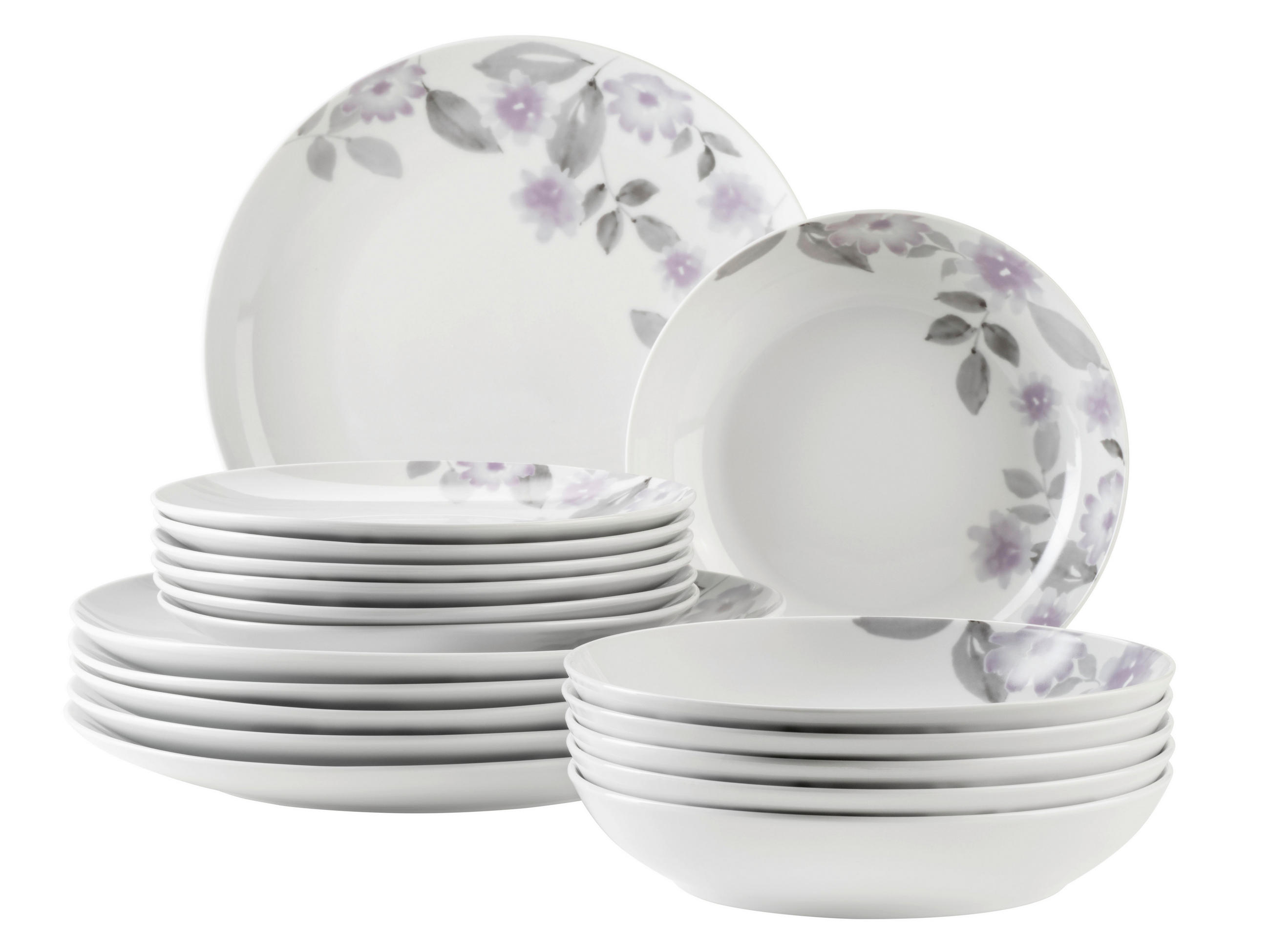 TAFELSERVICE Weiß SONO 18-teilig  - Weiß, Basics, Keramik - Mäser