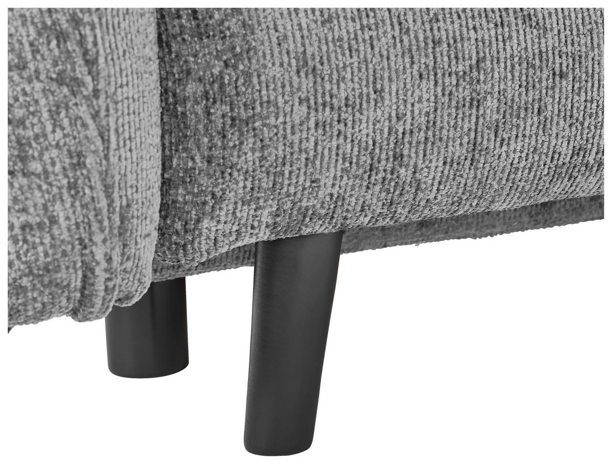 SCHLAFSOFA  mit Liegefunktion, Schlafen auf Sitzhöhe, Rücken echt Chenille Hellgrau  - Hellgrau/Schwarz, KONVENTIONELL, Holz/Textil (238/99/108cm) - Carryhome