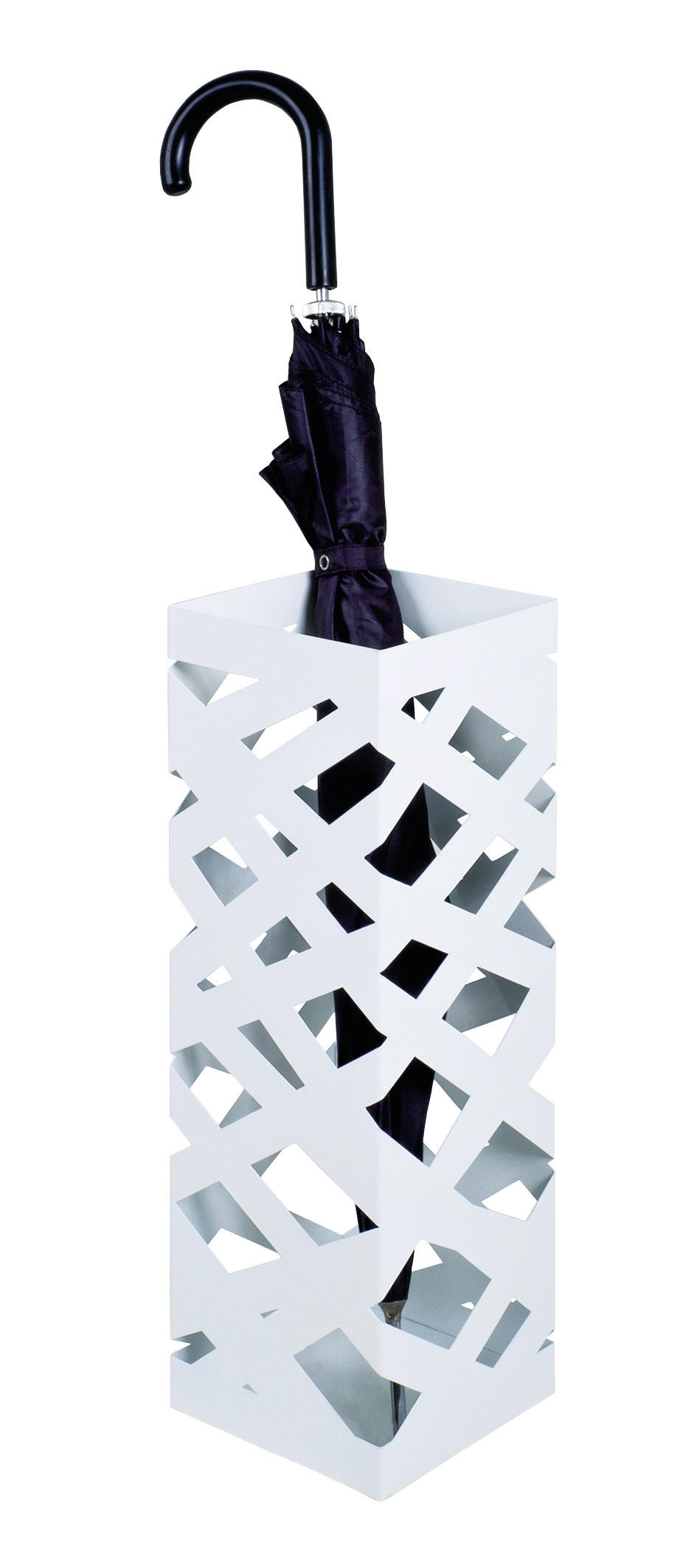 SCHIRMSTÄNDER Metall Weiß  - Weiß, Design, Metall (16/48/16cm)