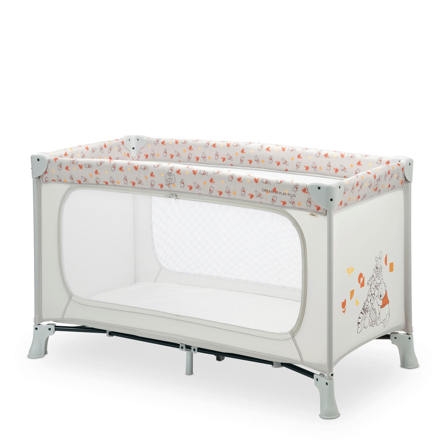 REISEBETT Dream N Play Plus Beige, Multicolor  - Beige/Multicolor, Basics, Kunststoff/Textil (65/76/125cm) - Hauck