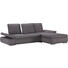 WOHNLANDSCHAFT Bettkasten, Schlaffunktion - Chromfarben/Anthrazit, Design, Kunststoff/Textil (280/196cm) - XORA