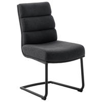 SCHWINGSTUHL  in Stahl Webstoff  - Anthrazit/Schwarz, Design, Textil/Metall (47/90/64cm) - Dieter Knoll