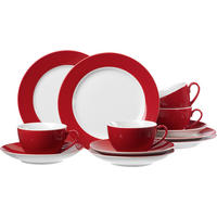 KAFFEESET 12-teilig  - Rot, Basics, Keramik (33/30/27cm) - Ritzenhoff Breker